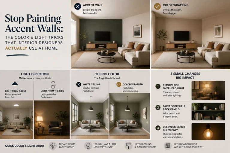 Stop Painting Accent Walls: The Color and Light Tricks That Interior Designers Actually Use at Home