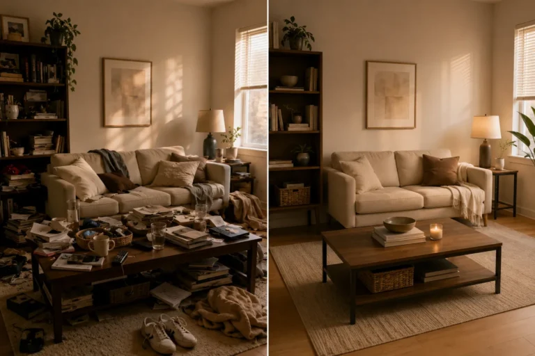WHY YOUR ROOM FEELS CLUTTERED (AND HOW TO FIX IT TONIGHT)