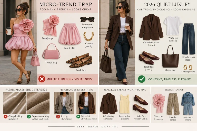 Why Your Outfits Look Cheap Even When You Spend a Lot: 2026 Quiet Luxury vs. Micro-Trend Trap